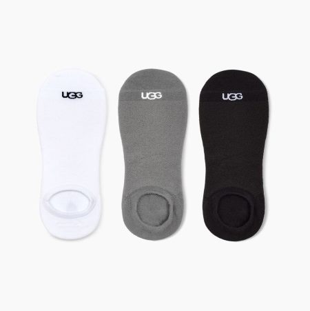 UGG Oliver No Show 3 Pack - Sokker Herre - Svart Hvite Grå (NO-I912)